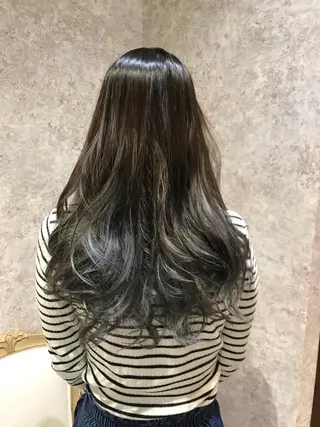 セミロング カラー earth尾形美穂 🫧髪質改善縮毛🫧のヘアスタイル