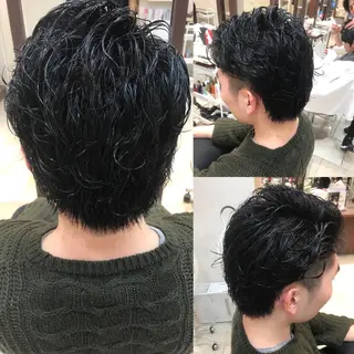 ミディアム パーマ 島袋 ナオユキのヘアスタイル