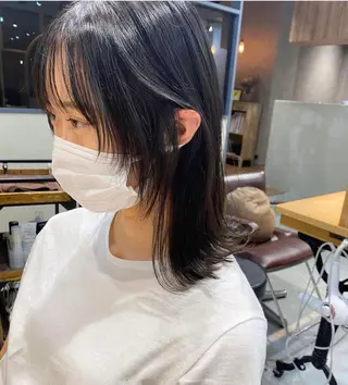 ミディアム カラー chiho🌛ボブ /髪質改善カラー🫧のヘアスタイル