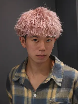 ショート カラー パーマ ヘアアレンジ メンズ メンズ特化❤️‍🔥 RIKU❤️‍🔥のヘアスタイル