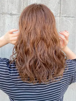 ミディアム パーマ 三宅健太/レイヤー/ ボブ/透明感カラーのヘアスタイル