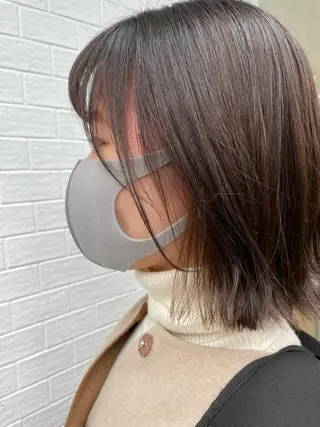 ミディアム 福島成美/髪質改善 縮毛矯正/カラーのヘアスタイル