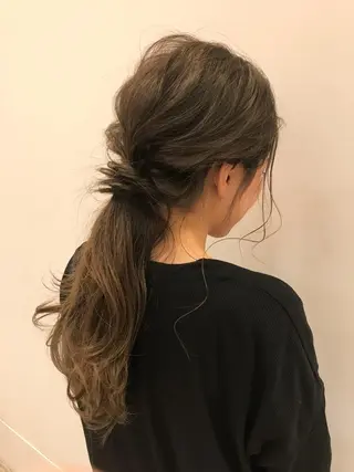 ロング カラー ヘアアレンジ シールエクステ⭐️ オオミタクヤのヘアスタイル