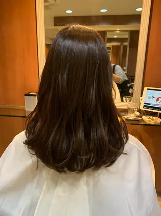 ミディアム カラー 武田尚子🌸 自然に仕上がる矯正のヘアスタイル