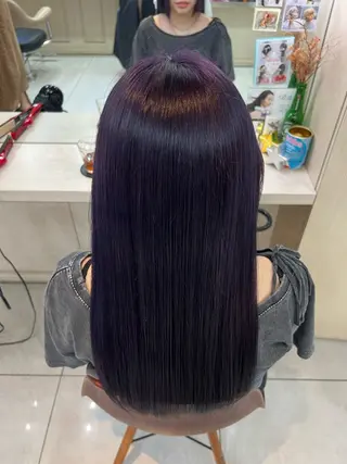 セミロング しゅり/韓国艶カラー 🩶🫧エクステ🎀のヘアスタイル