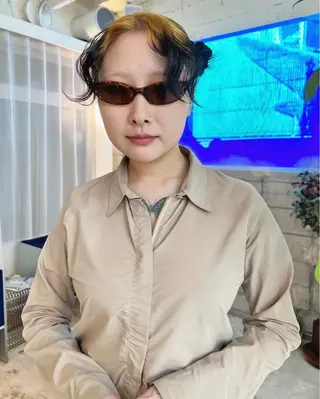 ミディアム カラー haco＋所属・圧倒的デザイン力 店長🎨RENAのヘアスタイル