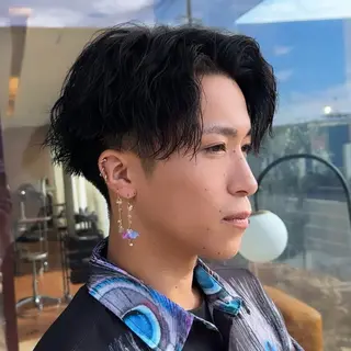 ショート カラー パーマ メンズ Gain KAKKY 名古屋/池下駅3分のヘアスタイル