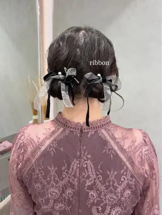 ヘアアレンジ monaヘアアレンジ 🎀/お呼ばれのヘアスタイル