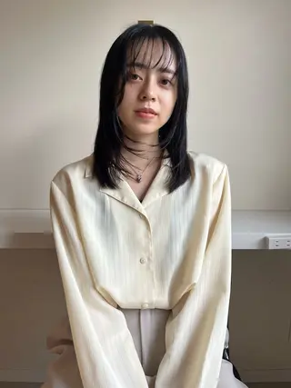 ミディアム GO TODAY シェアサロン 表参道Flos店所属・nishi fuyumiのヘアスタイル