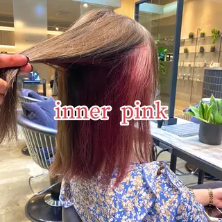 ミディアム カラー ボブ・レイヤー 田中 励也のヘアスタイル