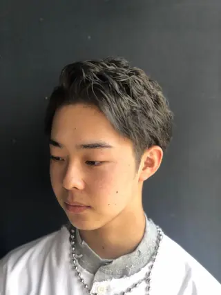 パーマ メンズ 佐伯 凌太郎のヘアスタイル