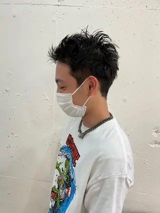 ショート メンズ 𝙃𝘼𝙍𝙐🎀 韓国×エクステのヘアスタイル