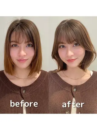 ショート カラー パーマ ヘアアレンジ 小野寺瑞希 /最小顔カットのヘアスタイル