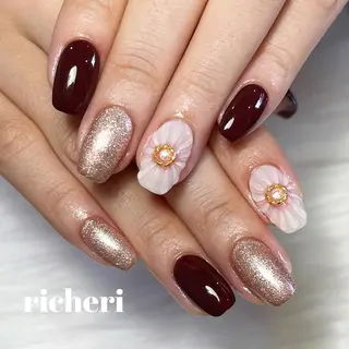 ミディアム ネイル richeri beautyのネイルデザイン