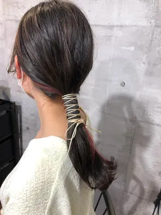 セミロング カラー ヘアアレンジ 小木曽智美 /ボブ/ショートのヘアスタイル