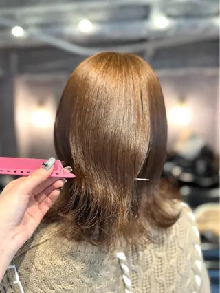 セミロング カラー 🩶mana🩶艶髪 /カラーオンカラーのヘアスタイル