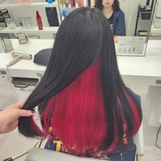 ロング カラー 推しアニメカラー🌈 ツヤ透明感カラー🦄のヘアスタイル