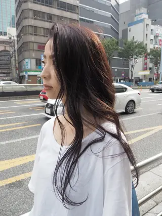 ロング パーマ 菅村 勇亮のヘアスタイル