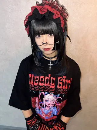 ミディアム 【ロングウルフカット 姫カット】伊藤裕哉のヘアスタイル