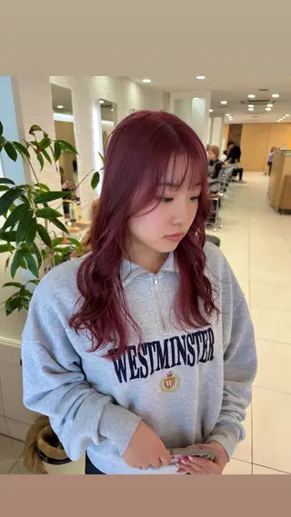 ロング 森田さち /金山/ハイトーンのヘアスタイル