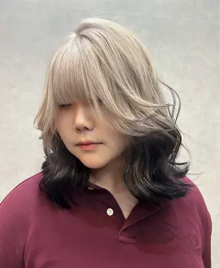 ミディアム カラー miharu‪‪/ ハイトーン/複雑履歴のヘアスタイル