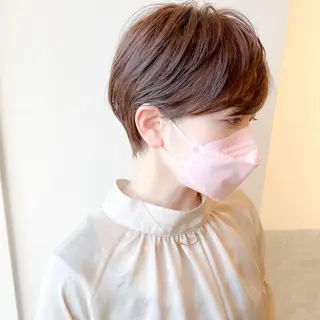 ショート La Bonheur hair reve 池袋西口所属・コテ巻き風パーマ /志村大成のヘアスタイル