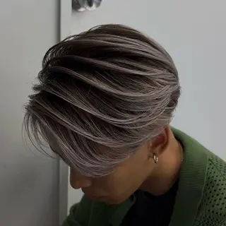 ミディアム カラー パーマ ヘアアレンジ メンズ メンズバレイヤージュ 🌫デザインカラーのヘアスタイル