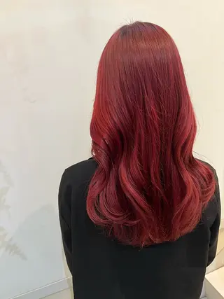 ロング カラー ブリーチしない暖色 カラー🥀杉 優菜のヘアスタイル