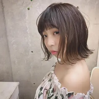 ミディアム カラー cachecache所属・及川 光のヘアスタイル