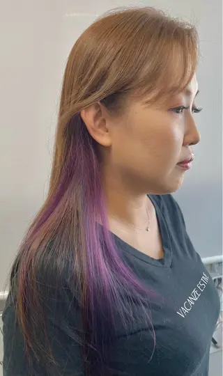 ロング カラー 須田 倫代のヘアスタイル