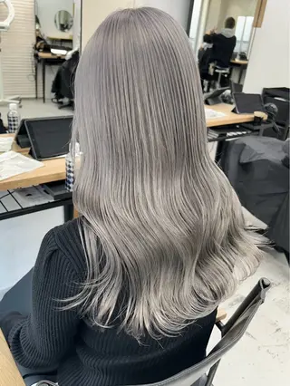 ロング カラー ヘアアレンジ 韓国/ハイトーン/ ボブ🎀MIKU🎀のヘアスタイル