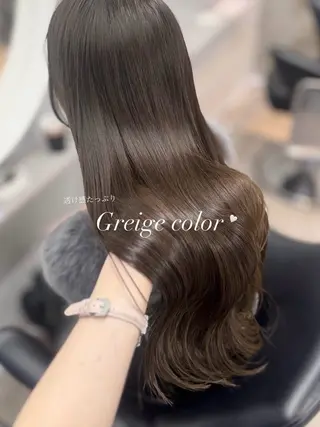 ロング mareka/顔周り /透明感カラー🤍のヘアスタイル