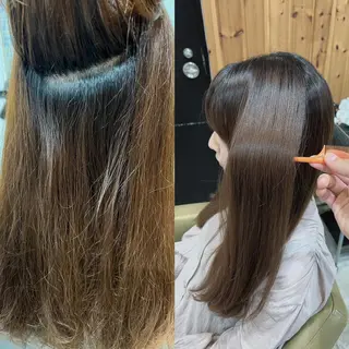 ロング カラー パーマ ヘアアレンジ キッズ 五反田　美容院☆張 明星☆韓国ヘアのヘアスタイル