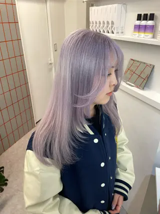 ロング 韓国ハイトーン🦋 hikariのヘアスタイル