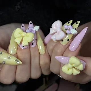 ネイル Haluca 長さ出し🍀のネイルデザイン