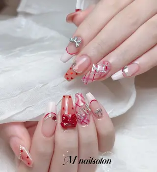 ネイル M🌷nail 長さだし専門店のネイルデザイン