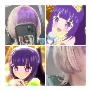 ショート カラー GARU-ガル-所属・TSUNO🦖 派手髪/オタク美容師のヘアスタイル