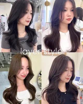 ロング カラー ヘアアレンジ レイヤーカット🤍 RINAのヘアスタイル