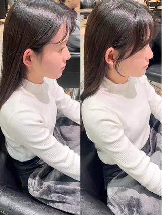 ロング こうき/前髪割れ癖 改善/カット/カラーのヘアスタイル