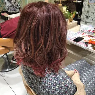 ミディアム カラー パーマ EARTH検見川浜 鈴木学のヘアスタイル