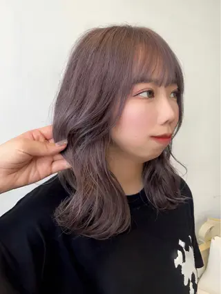 セミロング カラー 暖色カラー/似合わせ カット/名古屋/辻のヘアスタイル