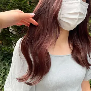 カラー ヘアアレンジ 𝙢𝙞𝙮𝙪🎀 girly hairのヘアスタイル