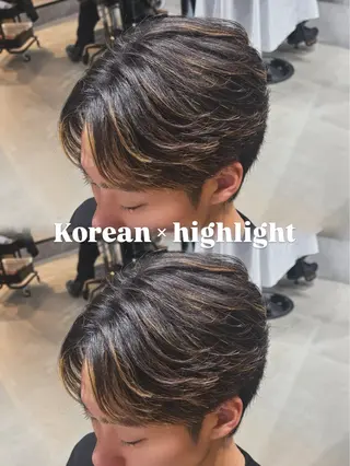 メンズ 韓国&メンズウルフ 高森蓮のヘアスタイル