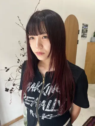 ロング カラー miyu /レイヤー/ブリーチのヘアスタイル