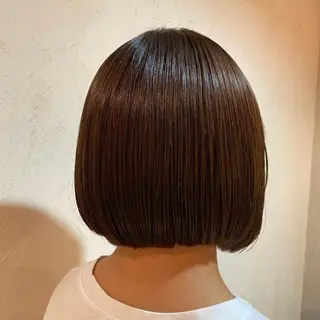 ミディアム パーマ/透明感カラー 小松のヘアスタイル