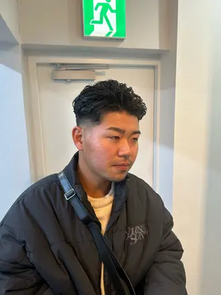 ショート メンズ sunc所属・梅田l大人韓国ヘア レイヤー×艶カラーのヘアスタイル