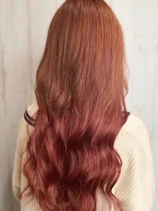 ロング カラー ヘアアレンジ チビ編み込みエクステ シールEXどぅ〜すのヘアスタイル