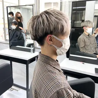 ショート カラー メンズ ミルボンAujua認定サロン Ria OSAKA 梅田所属・メンズ特化/ マンツーマン/Ryuのヘアスタイル