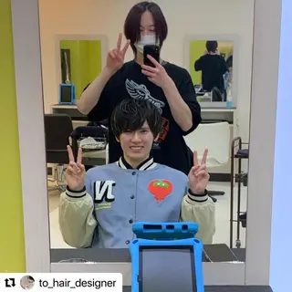 ショート カラー パーマ メンズ 🩷Eny terrace🩷のヘアスタイル