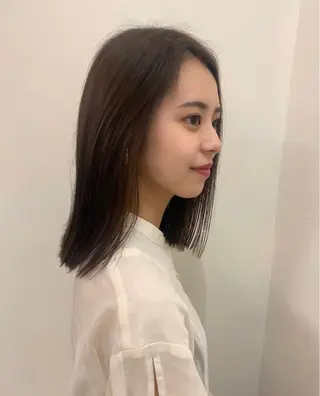 ミディアム カラー まろやか透明感カラー ♡MANAのヘアスタイル